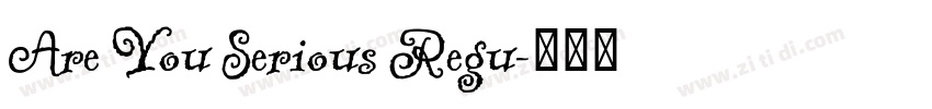 Are You Serious Regu字体转换